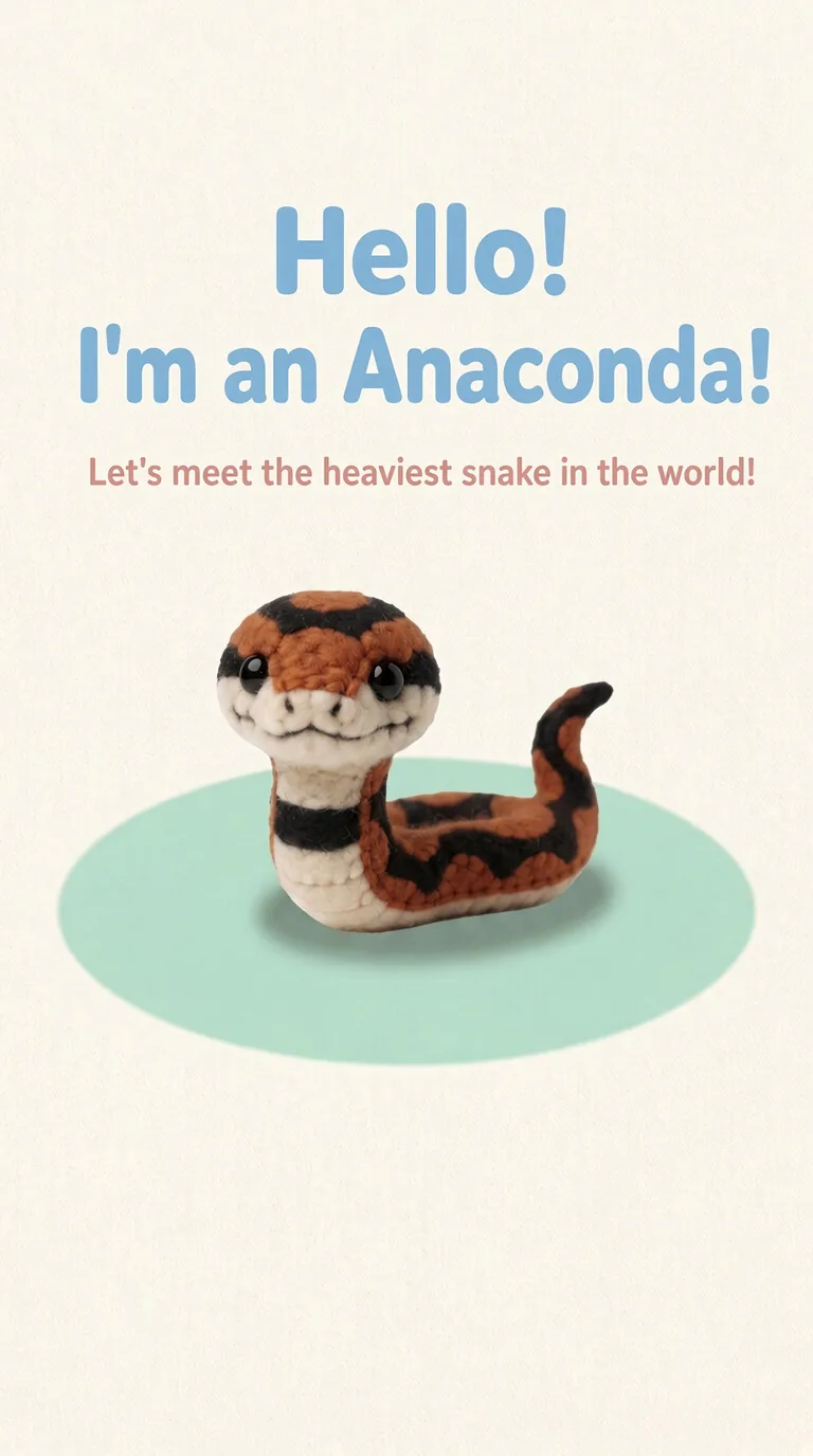 Hello! I'm an Anaconda! — Let's meet the heaviest snake in the world!