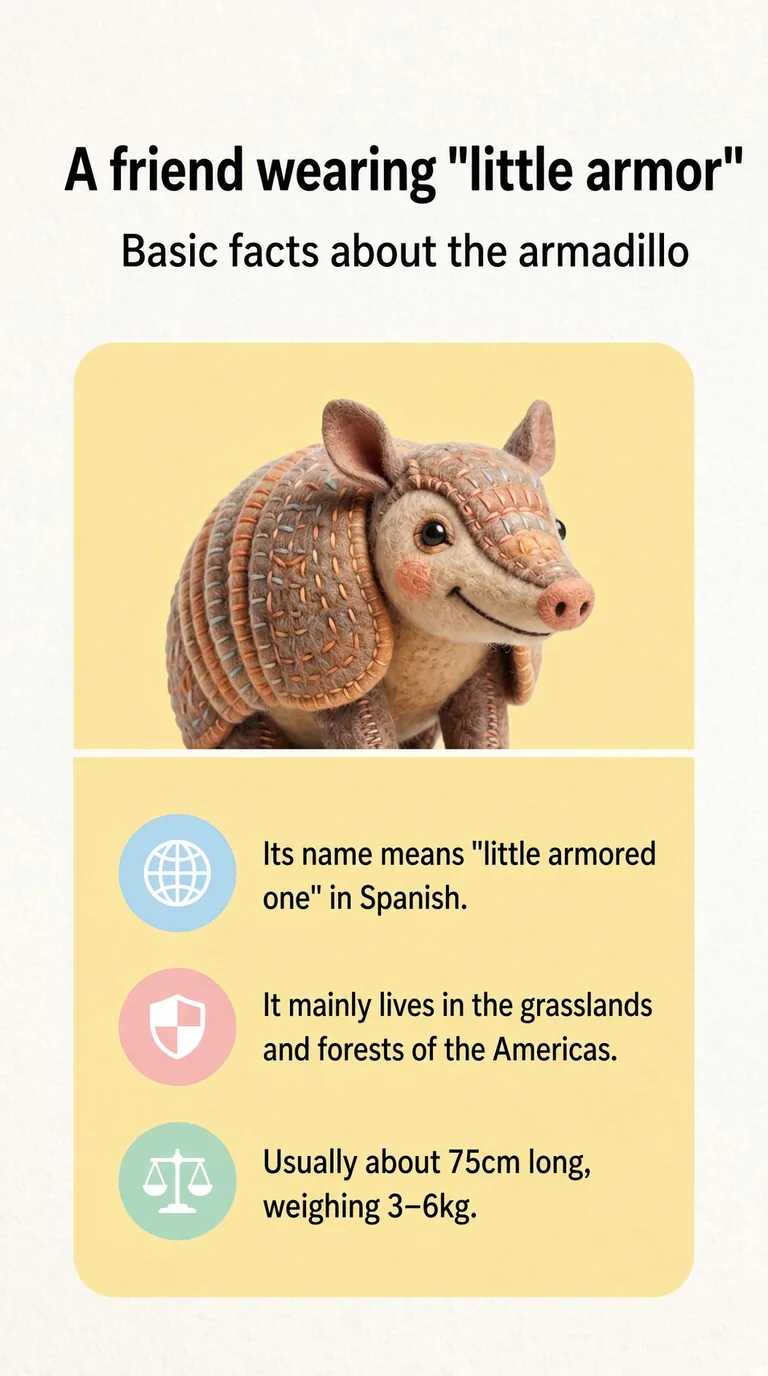 A friend wearing "little armor" — Basic facts about the armadillo