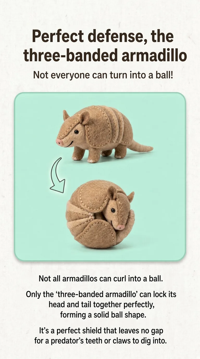 Perfect defense, the three-banded armadillo — "Not everyone can turn into a ball!"
