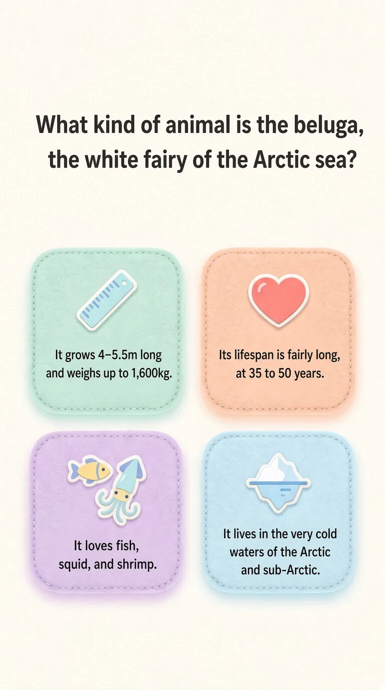 What kind of animal is the beluga, the white fairy of the Arctic sea?