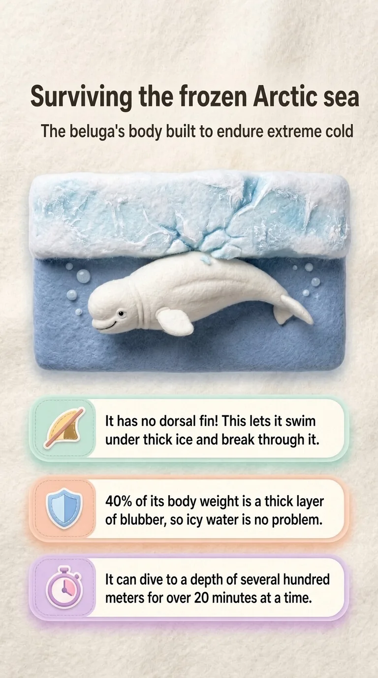 Surviving the frozen Arctic sea — The beluga's body built to endure extreme cold