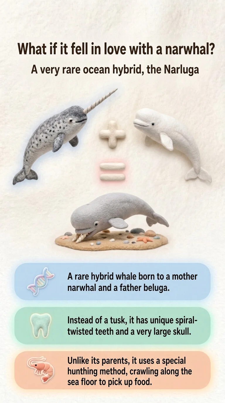 What if it fell in love with a narwhal? — A very rare ocean hybrid, the Narluga