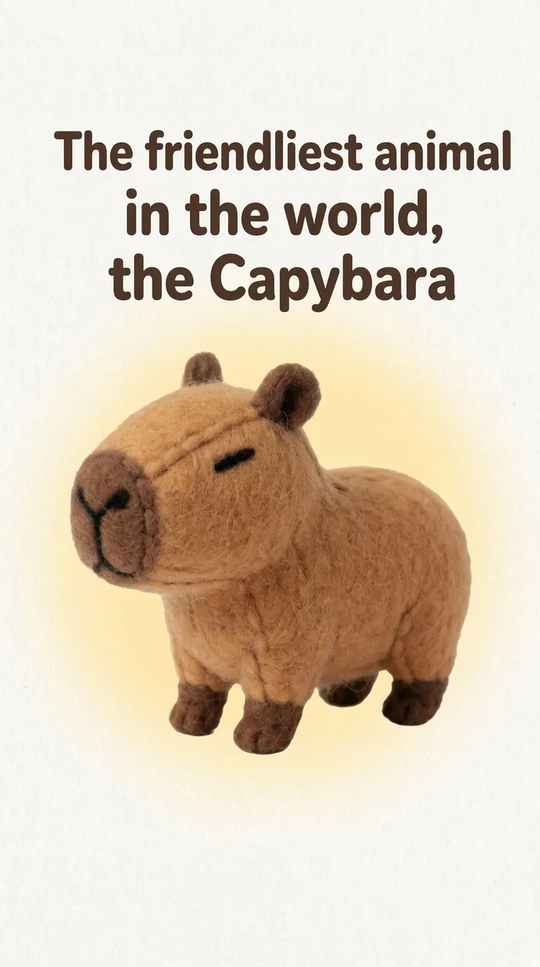 The friendliest animal in the world, the Capybara