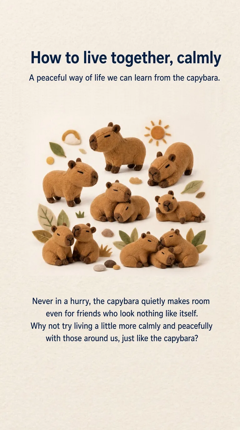 How to live together, calmly — A peaceful way of life we can learn from the capybara.