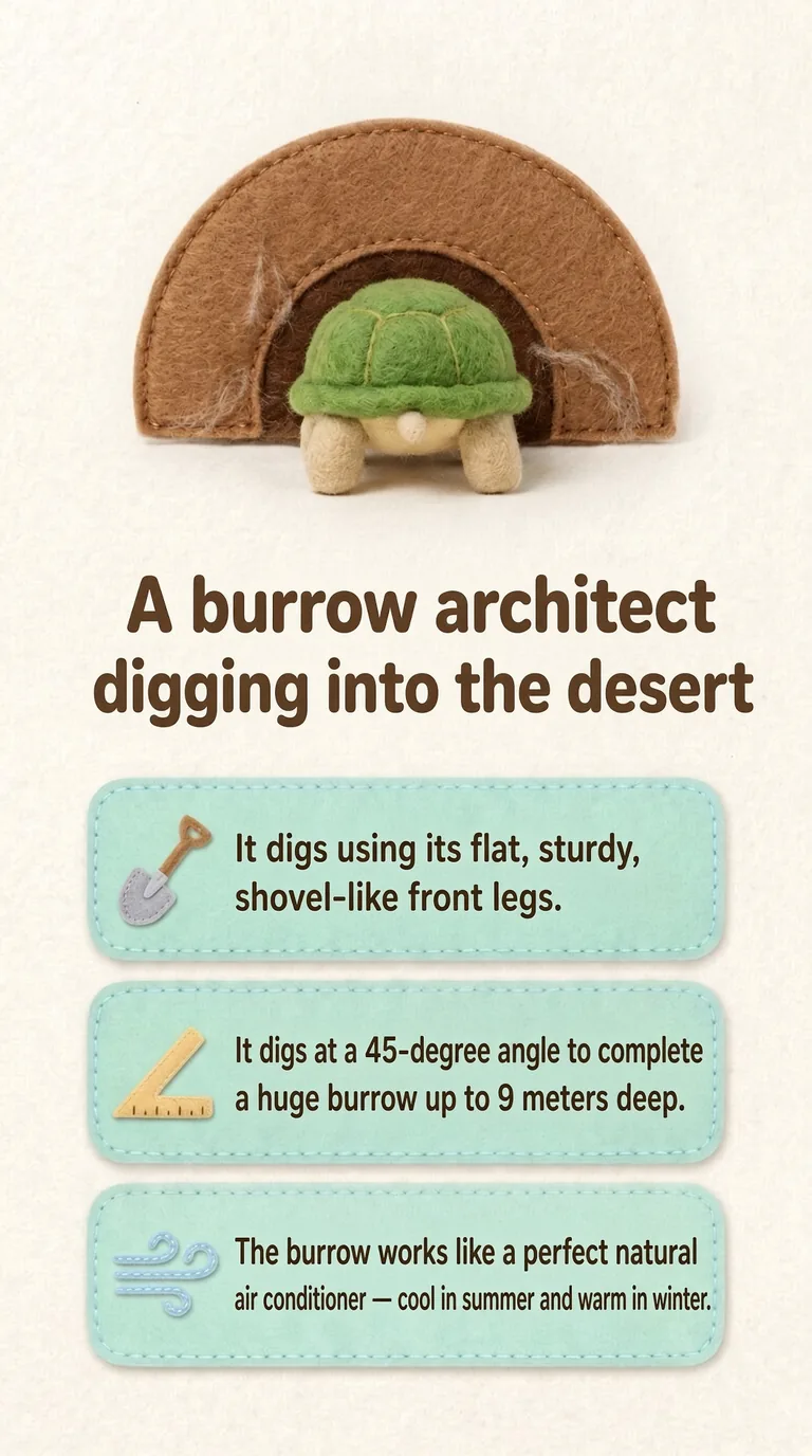A burrow architect digging into the desert