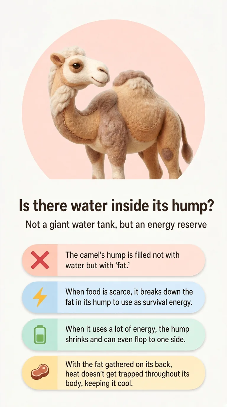 Is there water inside its hump? — Not a giant water tank, but an energy reserve