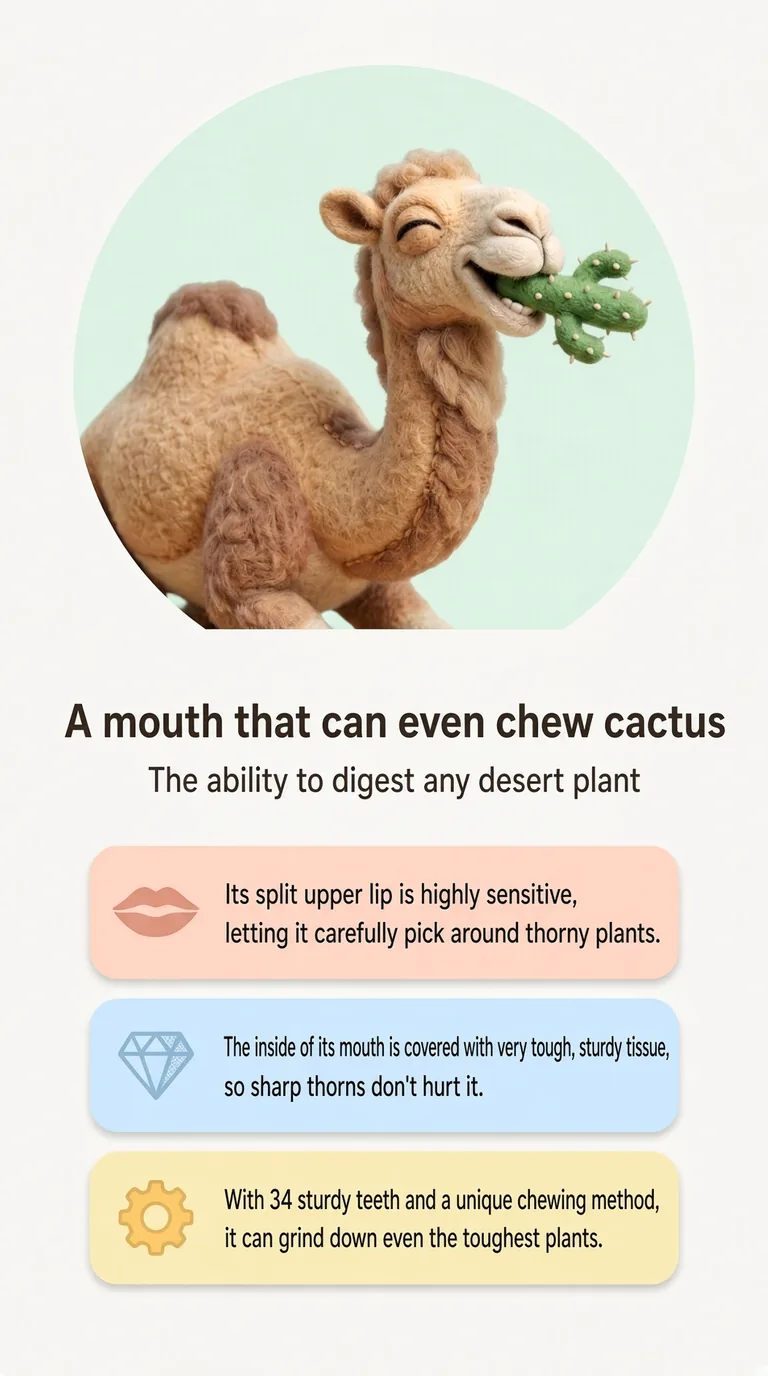 A mouth that can even chew cactus — The ability to digest any desert plant