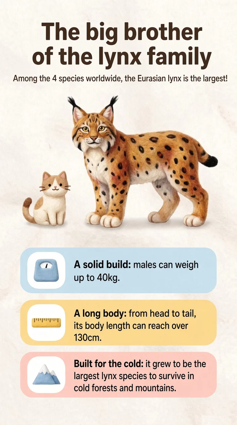 The big brother of the lynx family — Among the 4 species worldwide, the Eurasian lynx is the largest!
