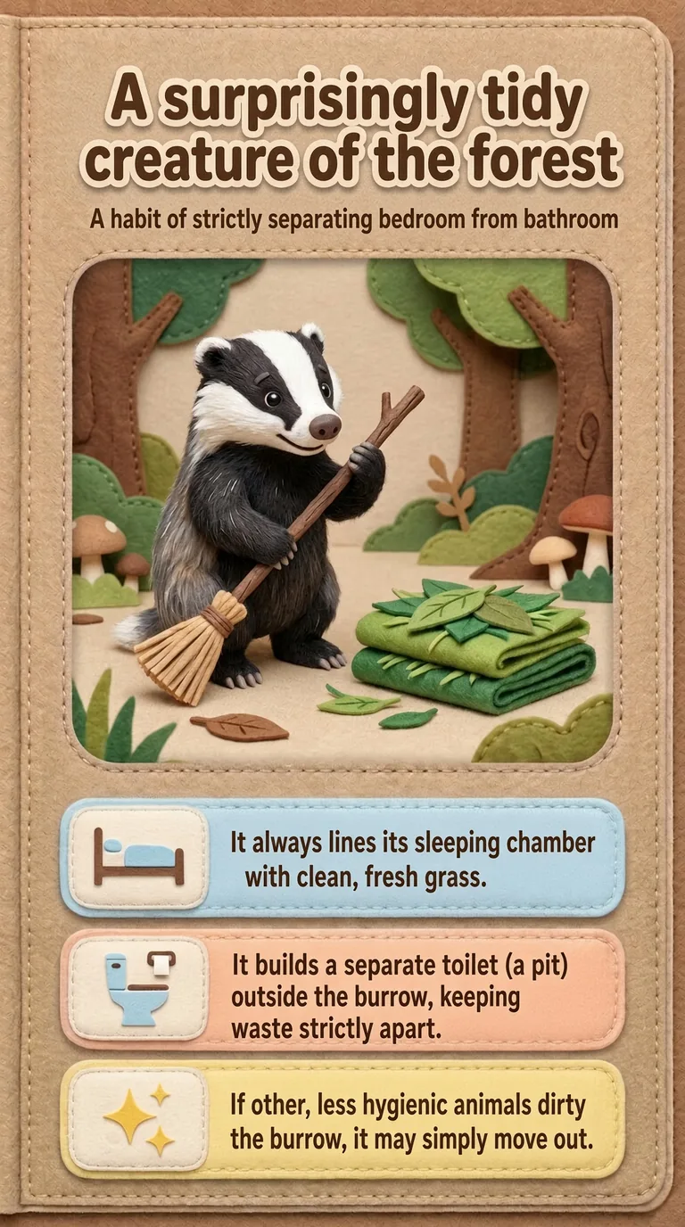 A surprisingly tidy creature of the forest — A habit of strictly separating bedroom from bathroom