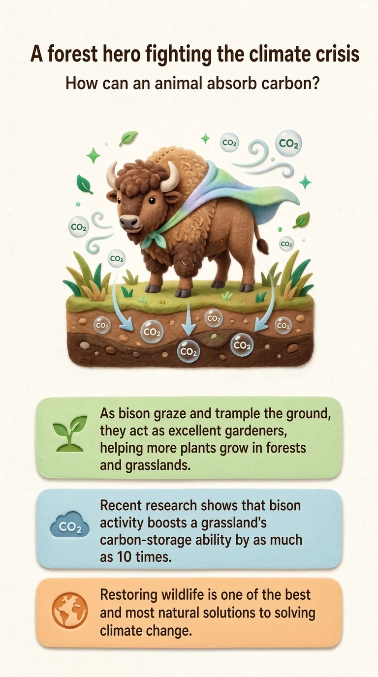 A forest hero fighting the climate crisis — How can an animal absorb carbon?