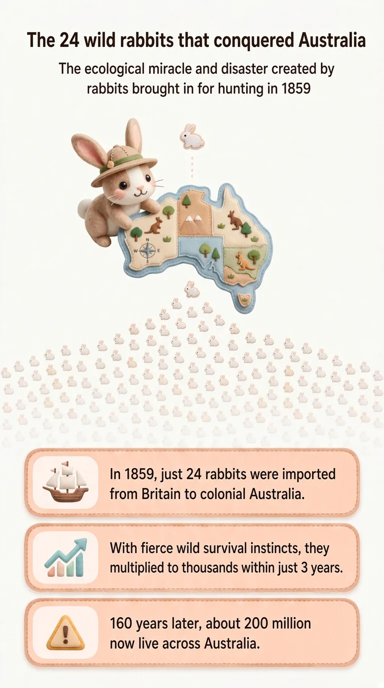 The 24 wild rabbits that conquered Australia — The ecological miracle and disaster created by rabbits brought in for hunting in 1859