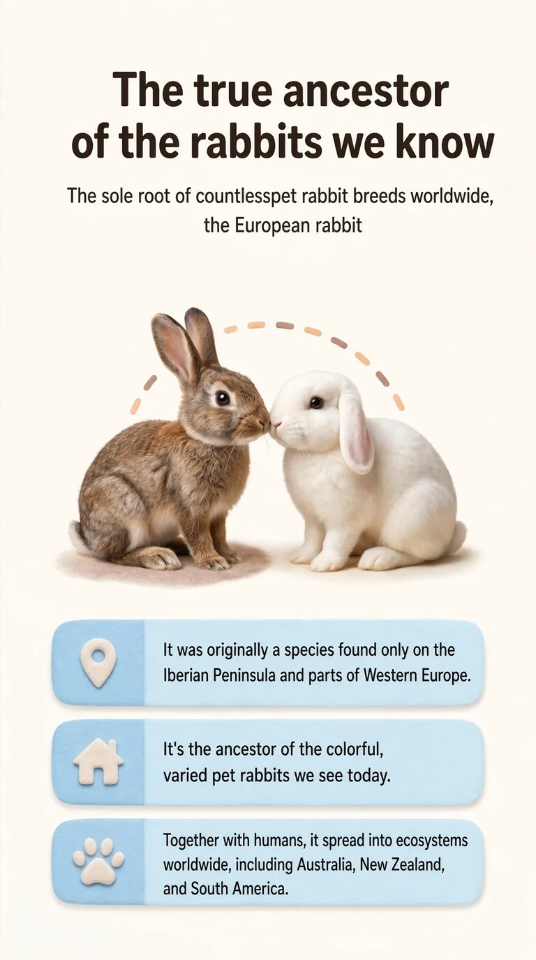The true ancestor of the rabbits we know — The sole root of countless pet rabbit breeds worldwide, the European rabbit