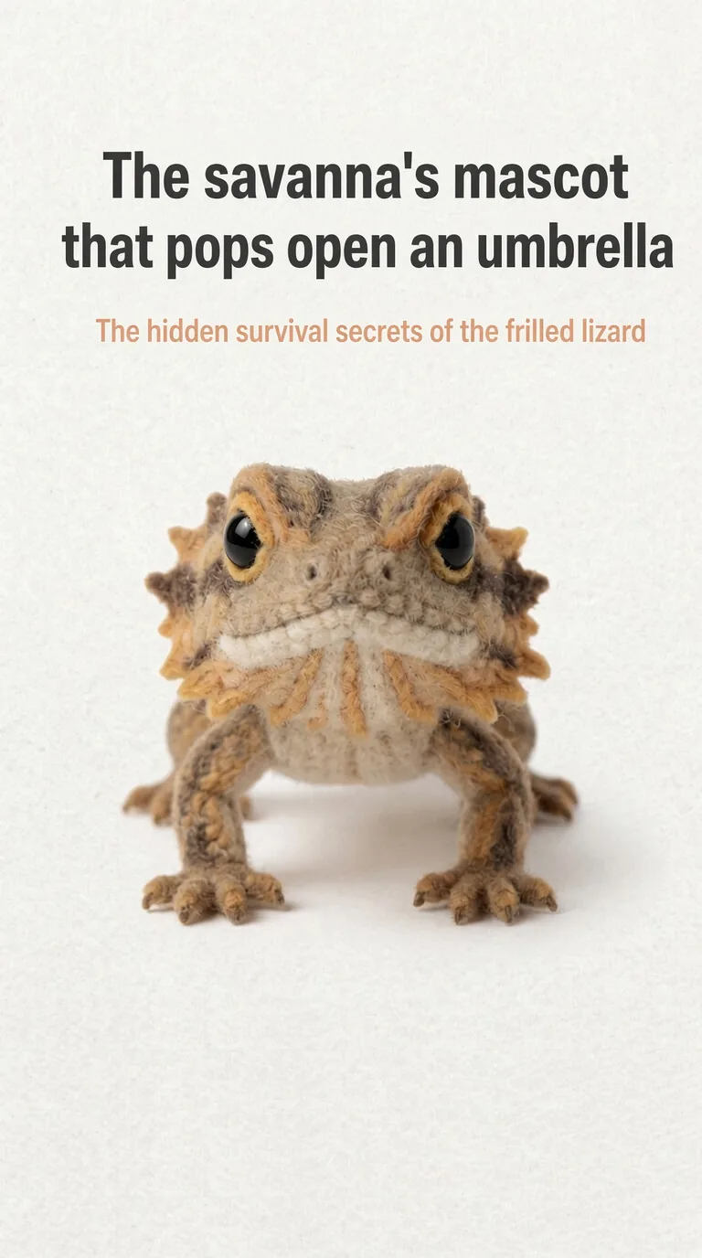 The savanna's mascot that pops open an umbrella — The hidden survival secrets of the frilled lizard