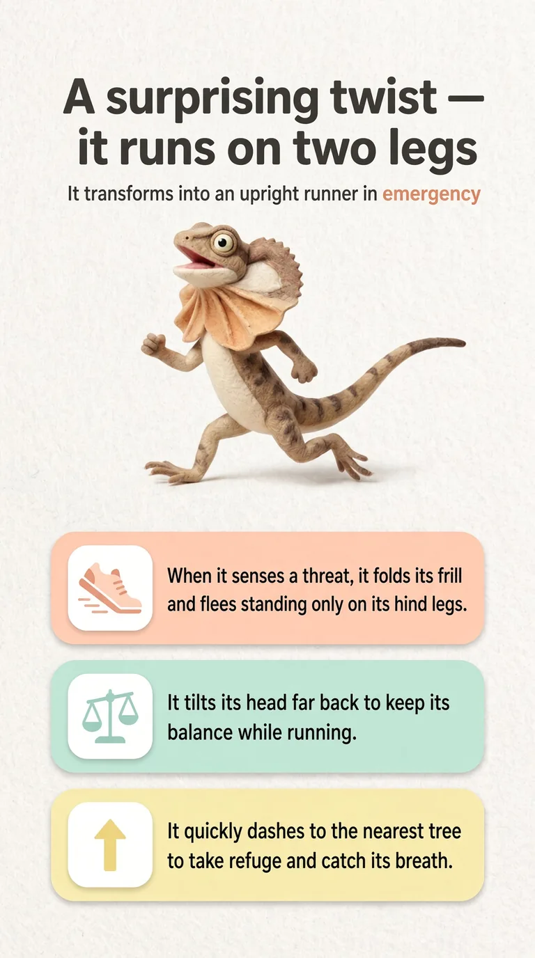 A surprising twist — it runs on two legs — It transforms into an upright runner in an emergency