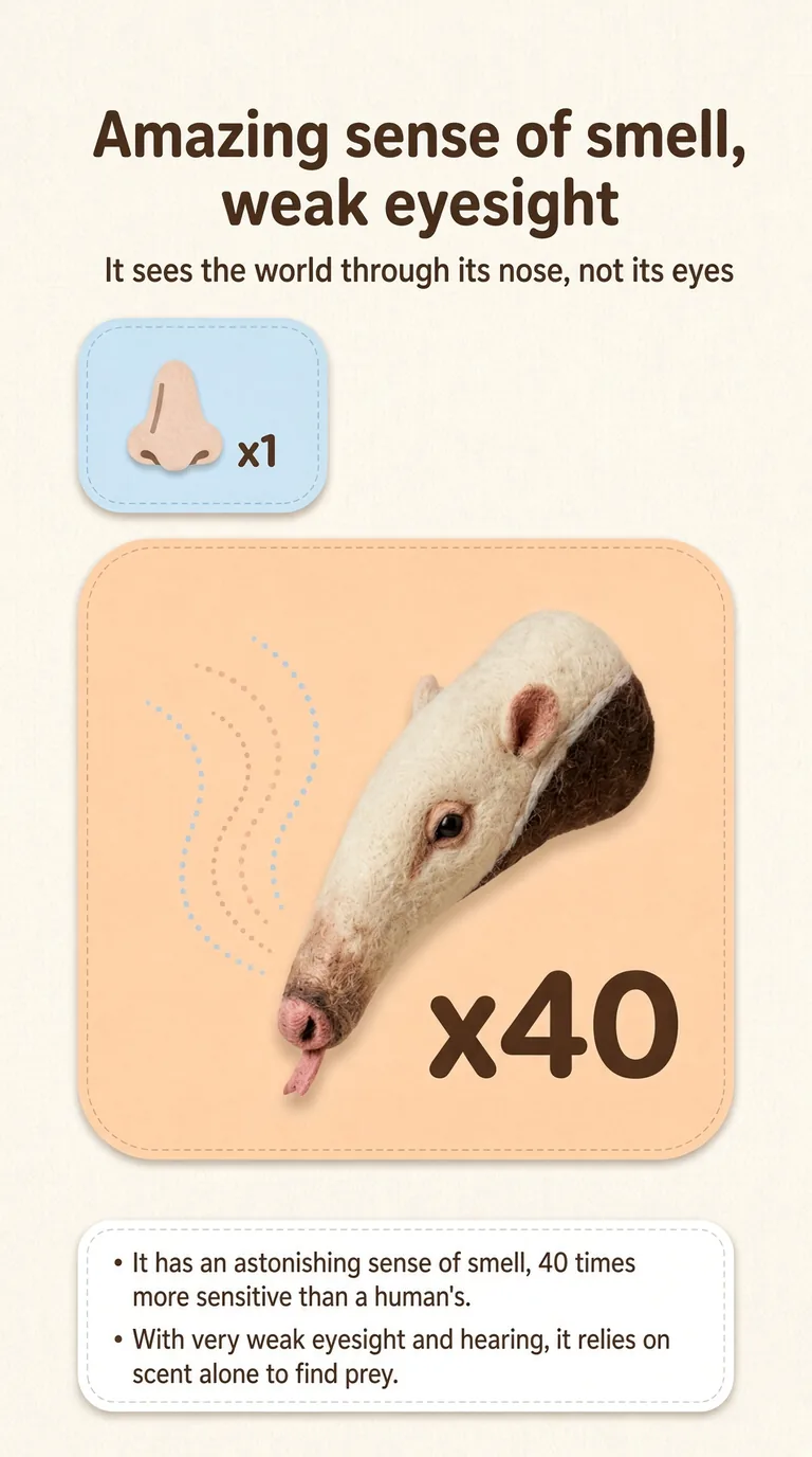 Amazing sense of smell, weak eyesight — It sees the world through its nose, not its eyes