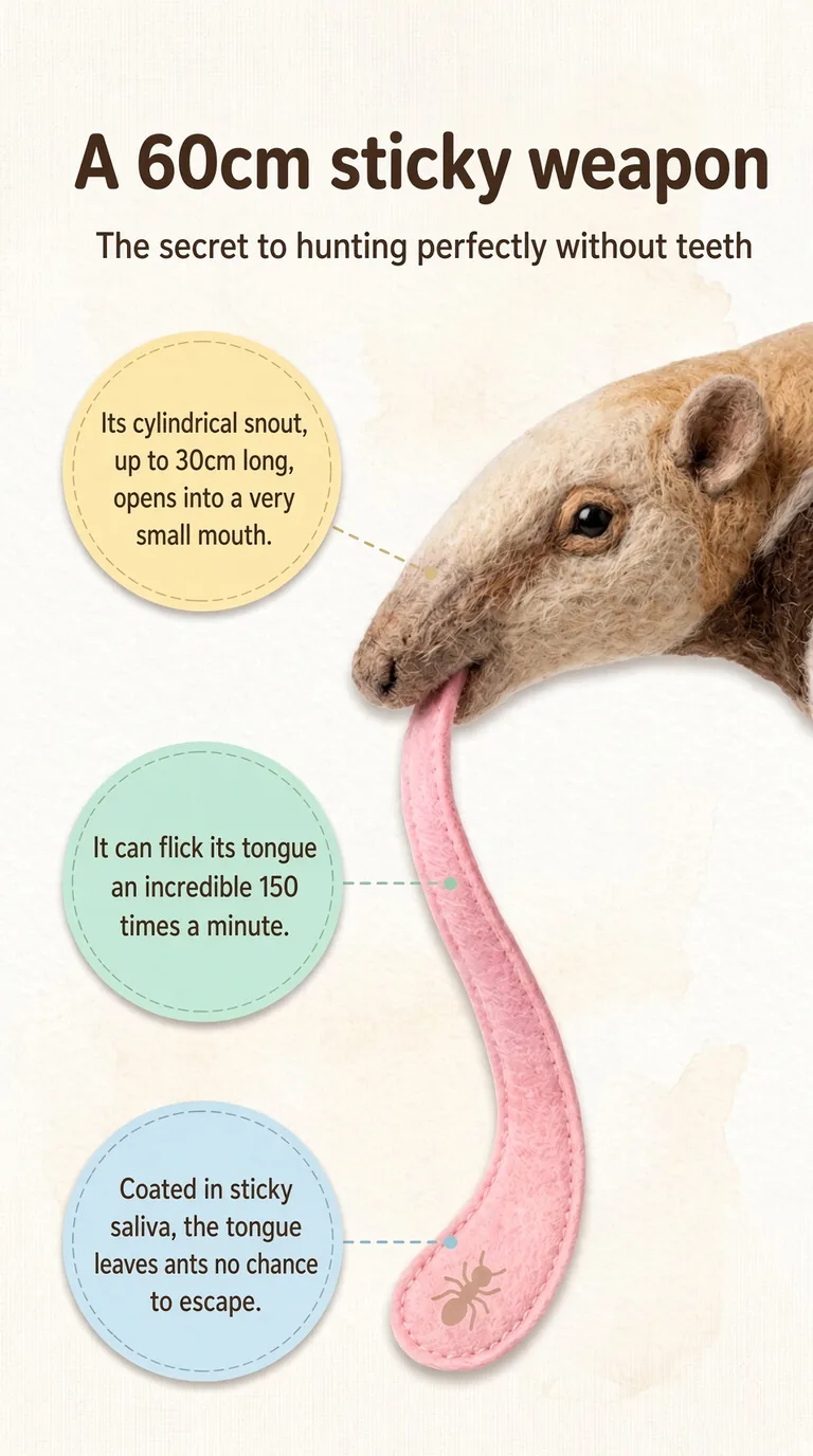 A 60cm sticky weapon — The secret to hunting perfectly without teeth