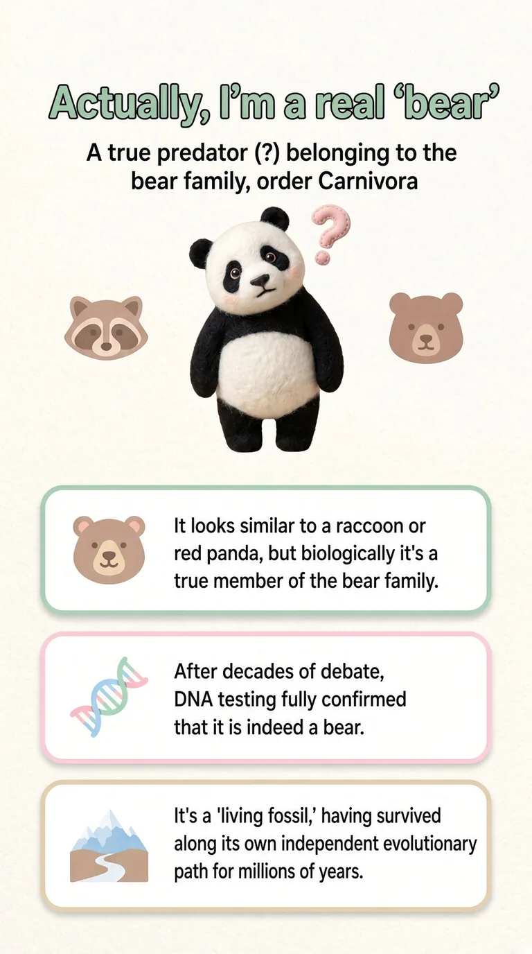 Actually, I'm a real 'bear' — A true predator (?) belonging to the bear family, order Carnivora