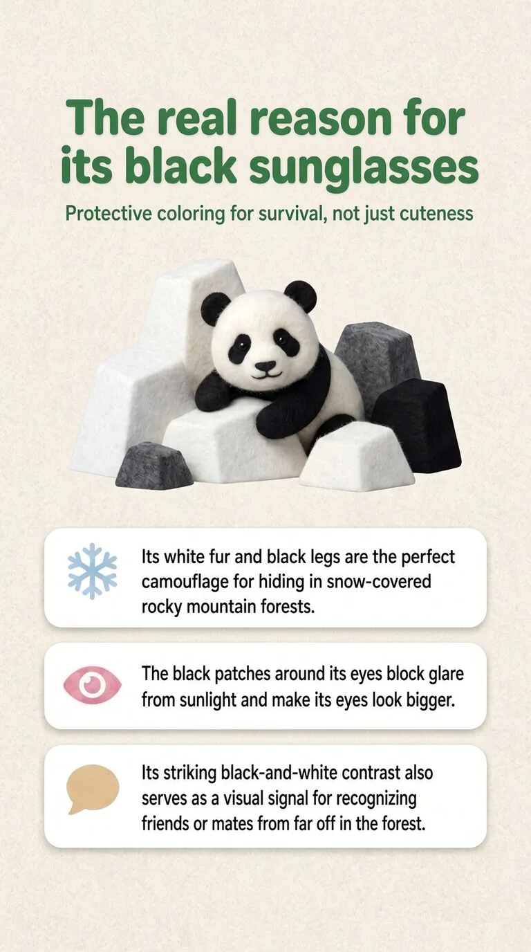 The real reason for its black sunglasses — Protective coloring for survival, not just cuteness