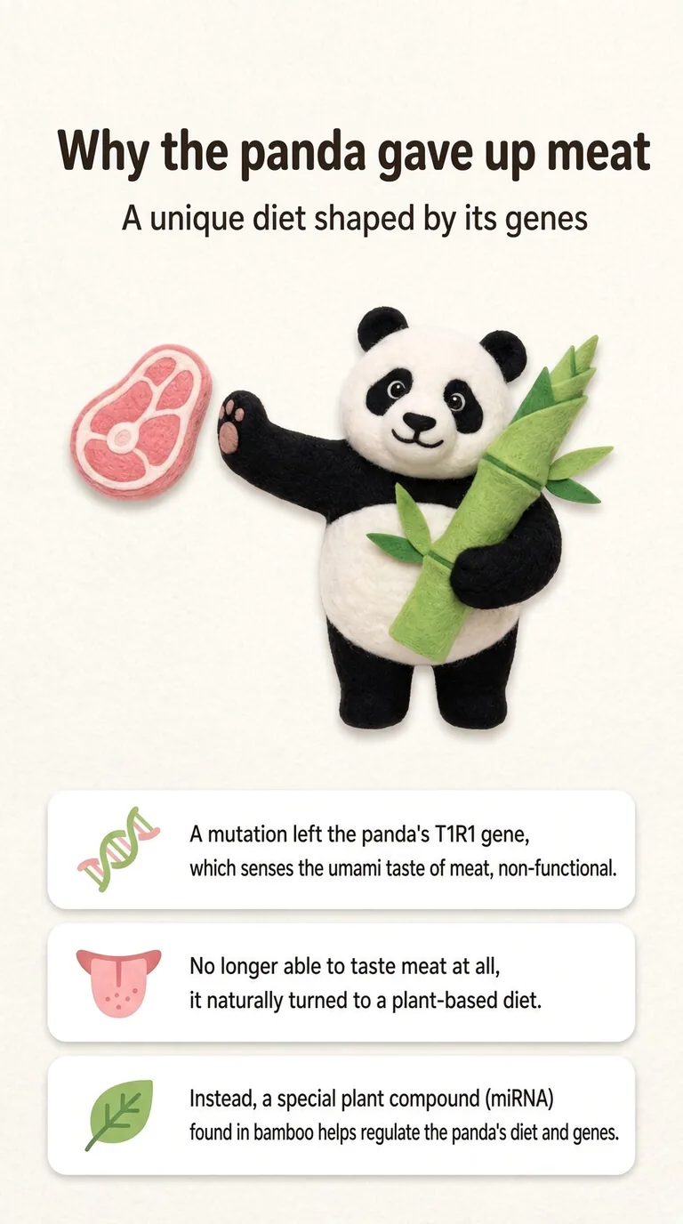 Why the panda gave up meat — A unique diet shaped by its genes
