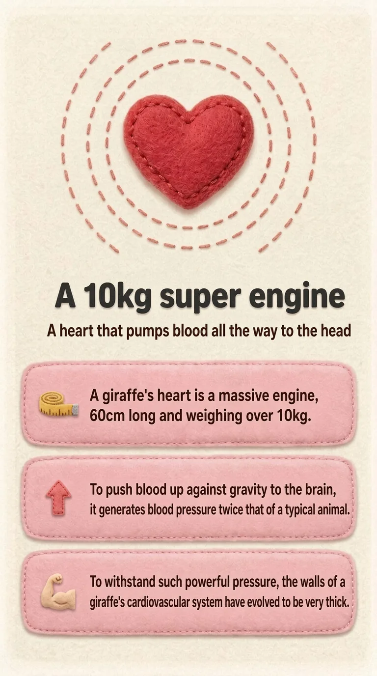 A 10kg super engine — A heart that pumps blood all the way to the head