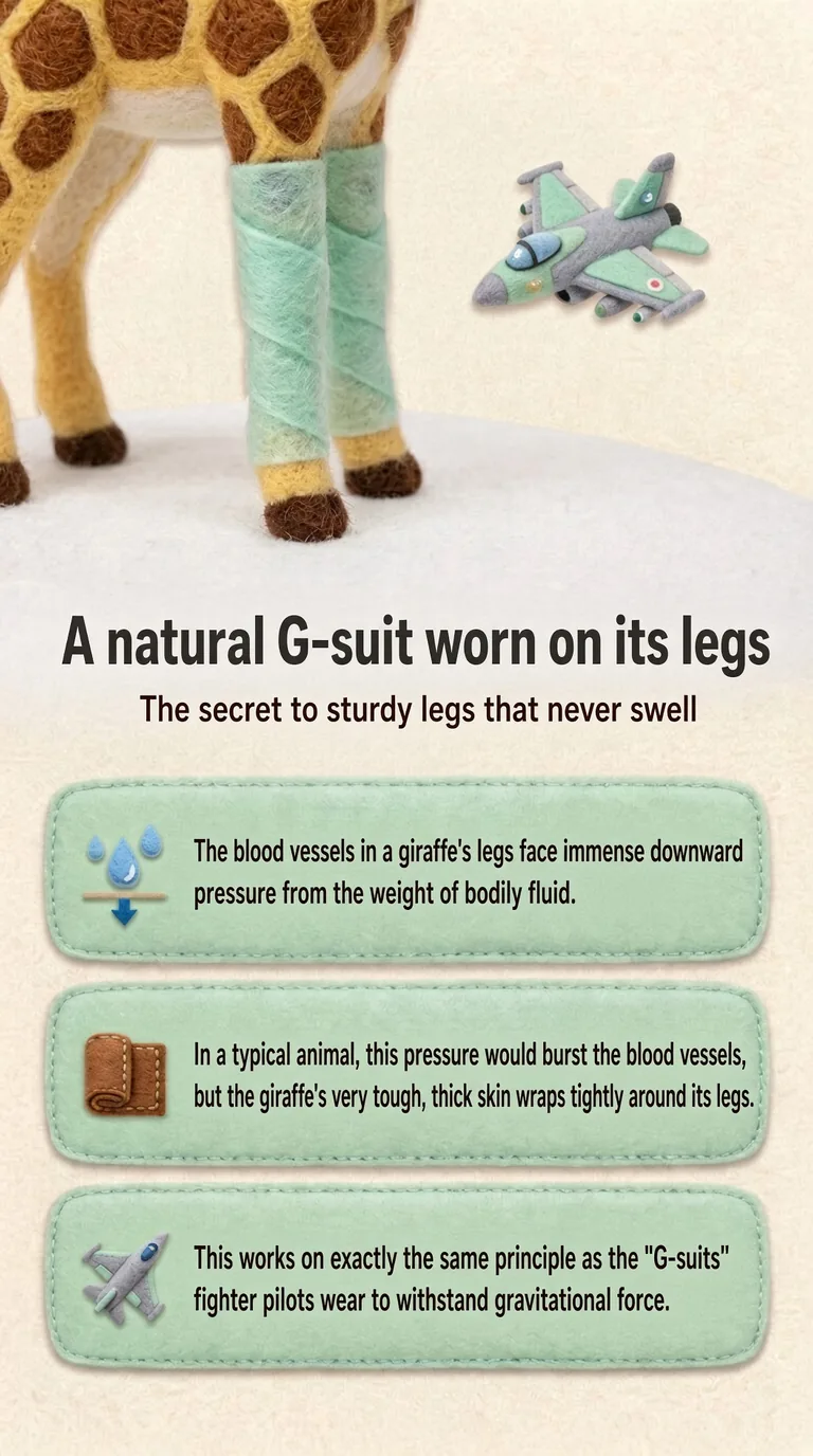 A natural G-suit worn on its legs — The secret to sturdy legs that never swell