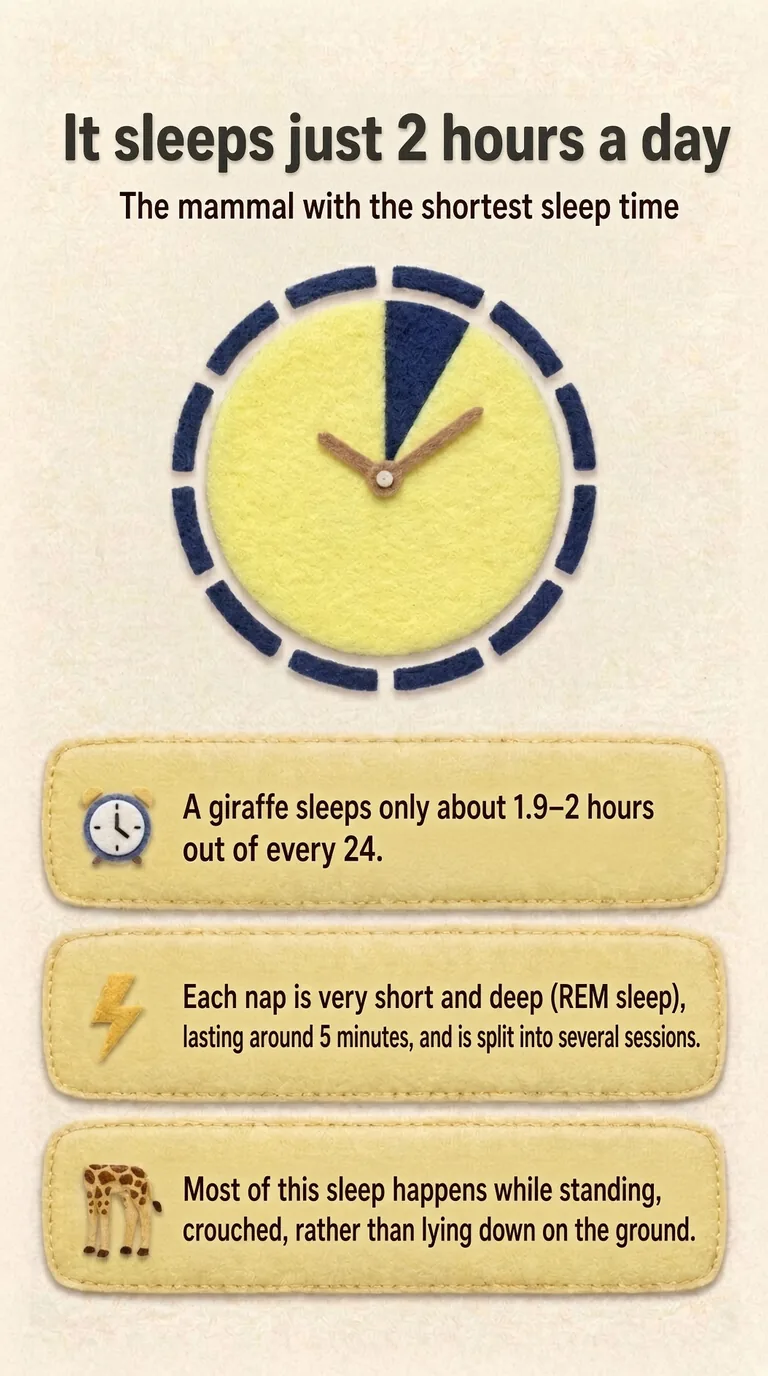It sleeps just 2 hours a day — The mammal with the shortest sleep time