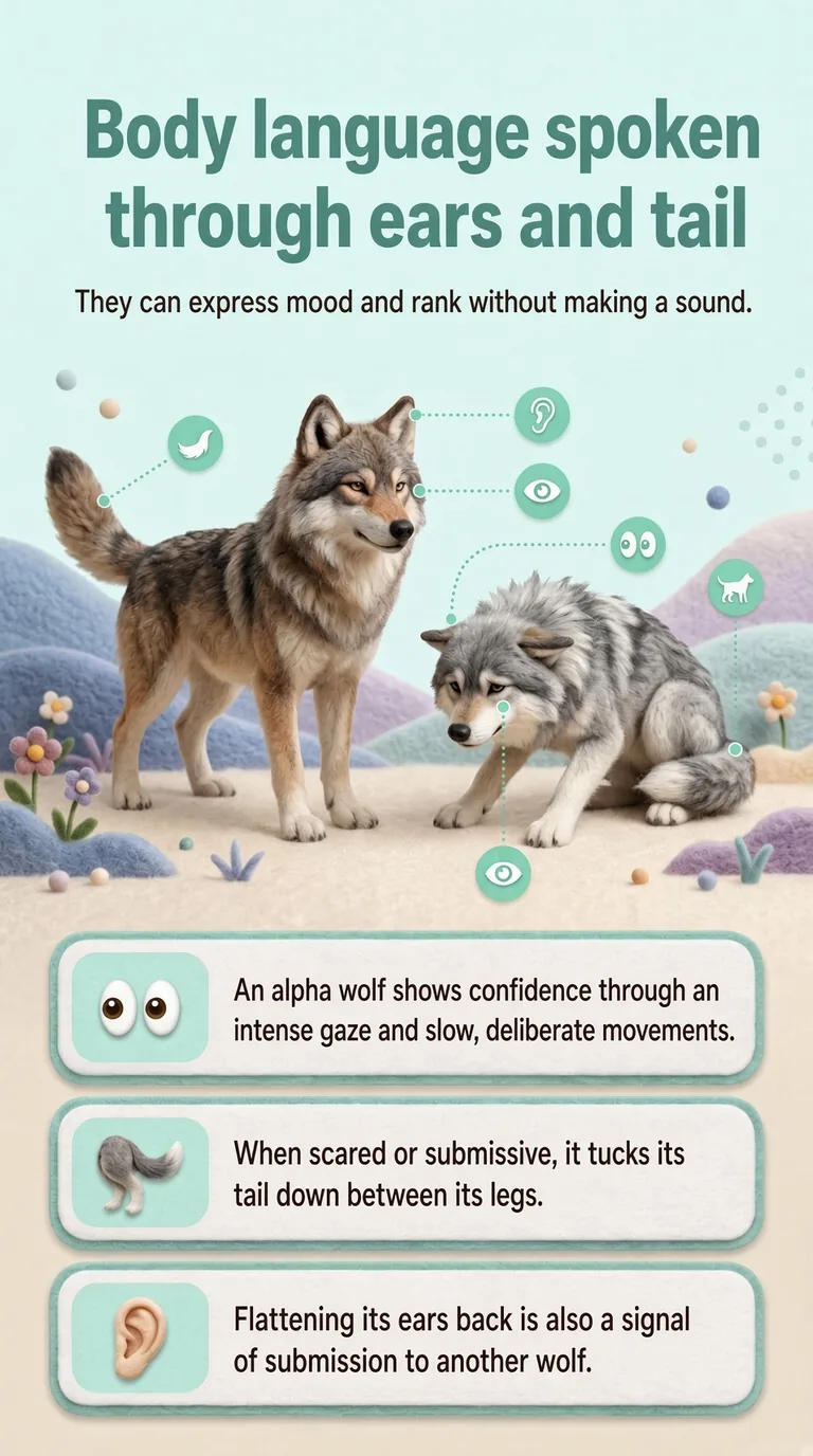 Body language spoken through ears and tail — They can express mood and rank without making a sound.