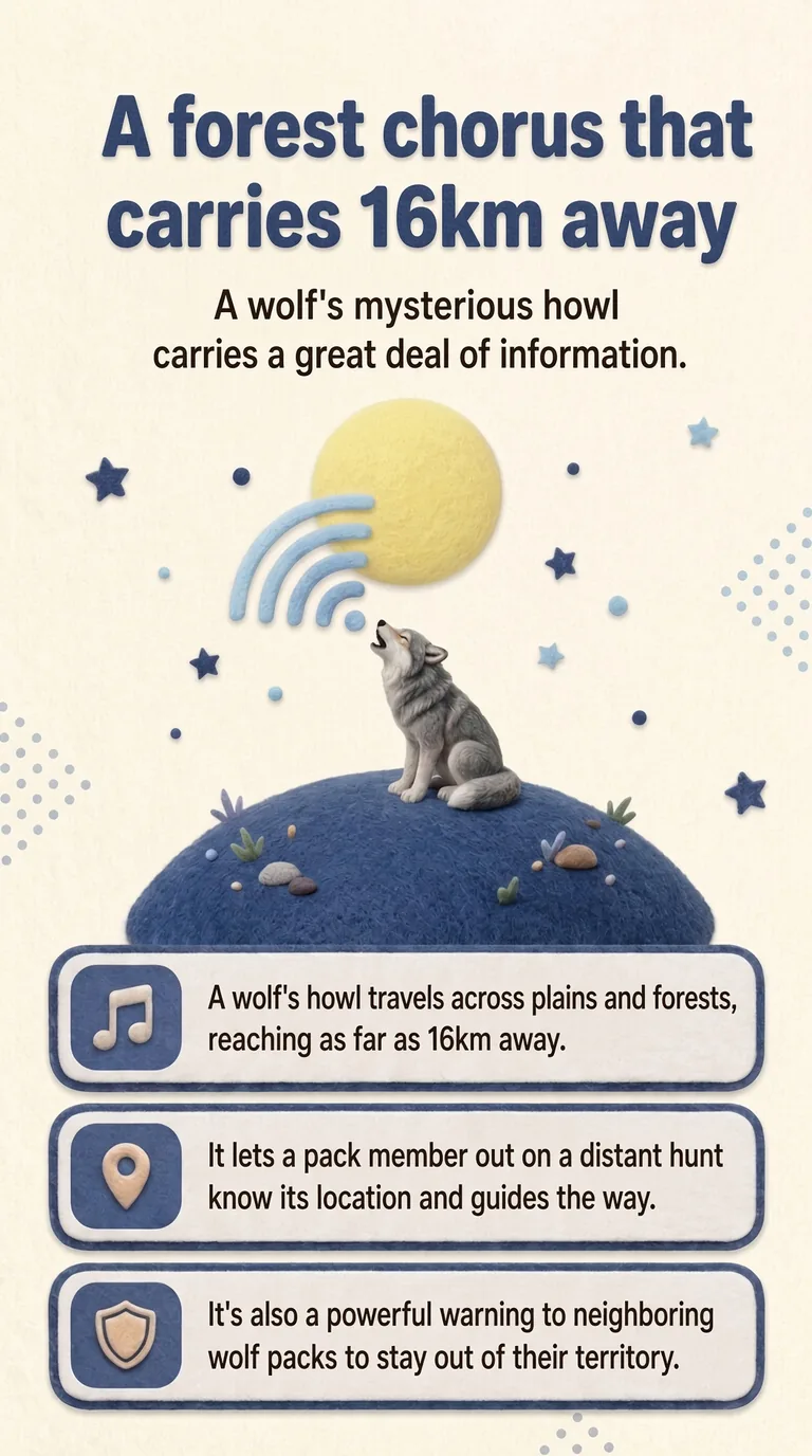 A forest chorus that carries 16km away — A wolf's mysterious howl carries a great deal of information.