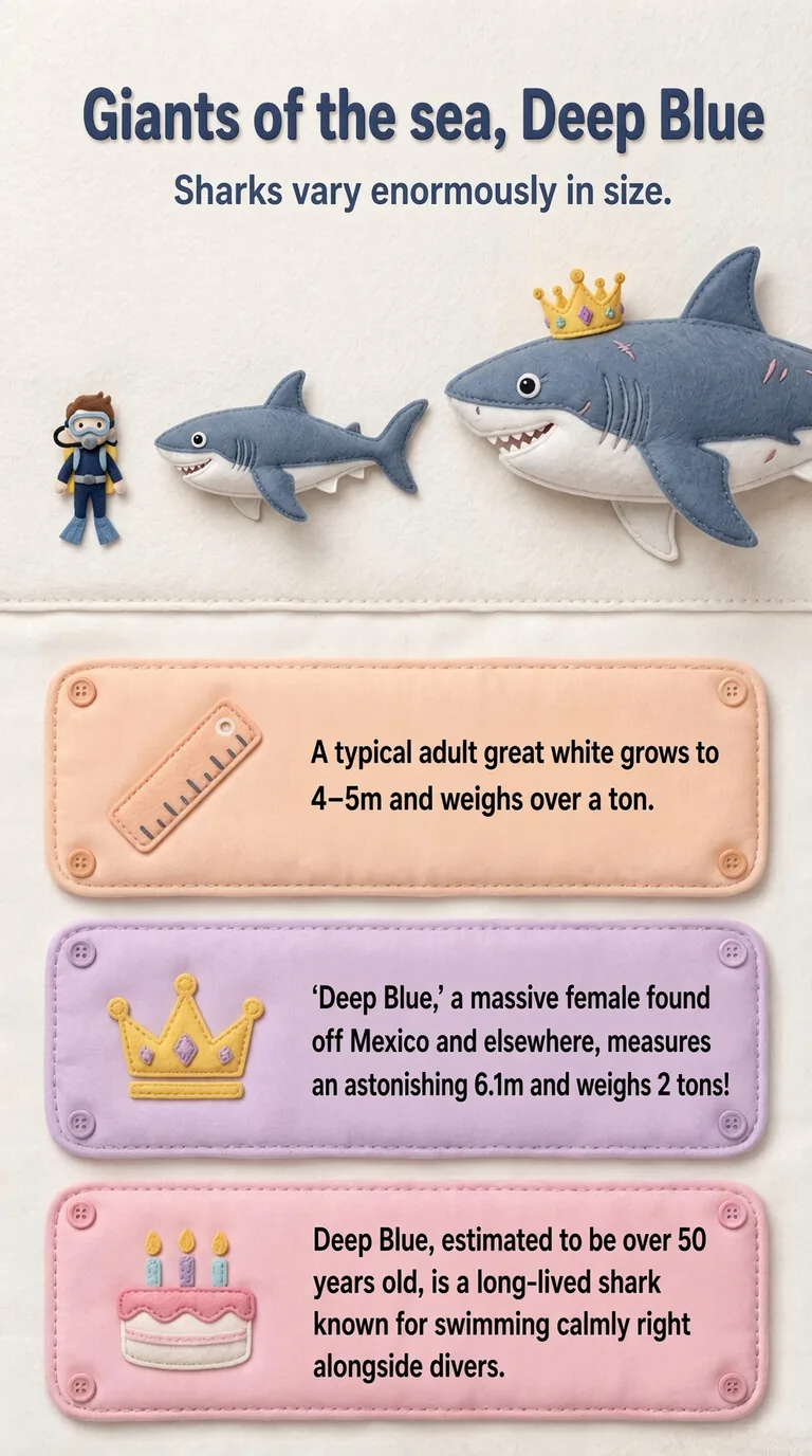 Giants of the sea, Deep Blue — Sharks vary enormously in size.