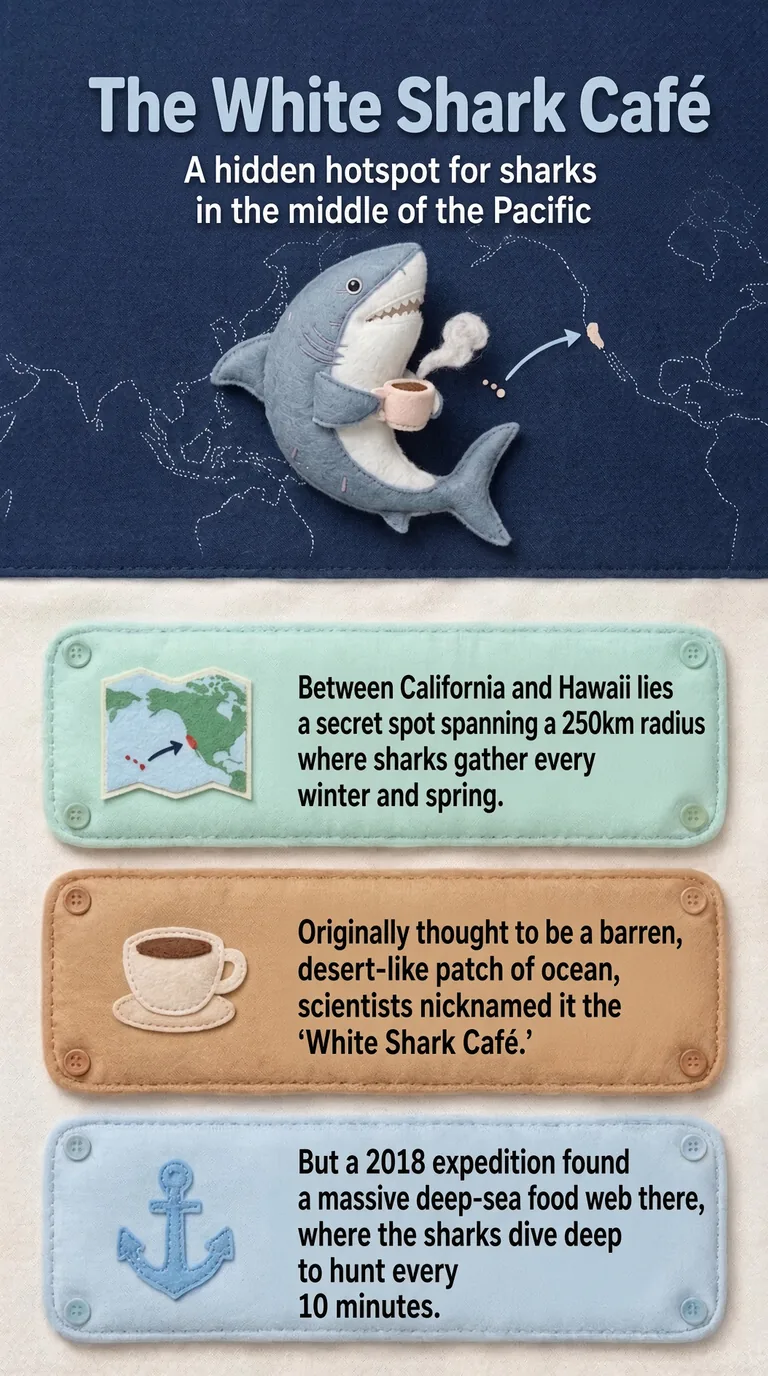 The White Shark Café — A hidden hotspot for sharks in the middle of the Pacific
