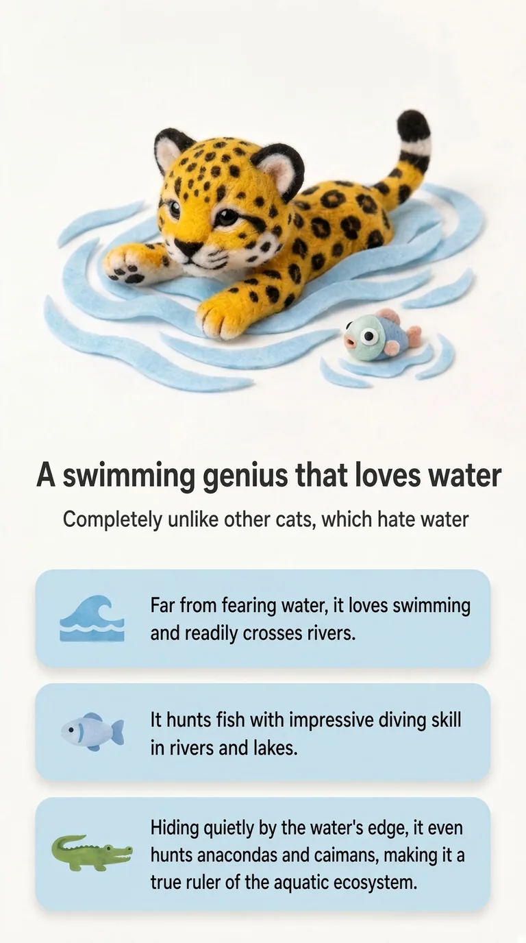 A swimming genius that loves water — Completely unlike other cats, which hate water
