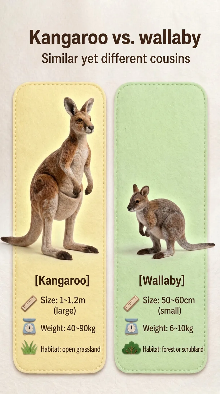 Kangaroo vs. wallaby — Similar yet different cousins — Kangaroo / Wallaby