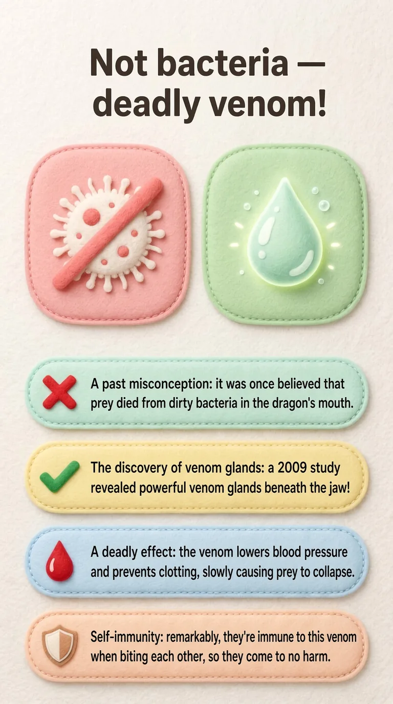 Not bacteria — deadly venom! — A past misconception / The discovery of venom glands / A deadly effect / Self-immunity
