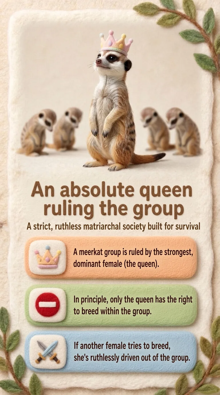 An absolute queen ruling the group — A strict, ruthless matriarchal society built for survival
