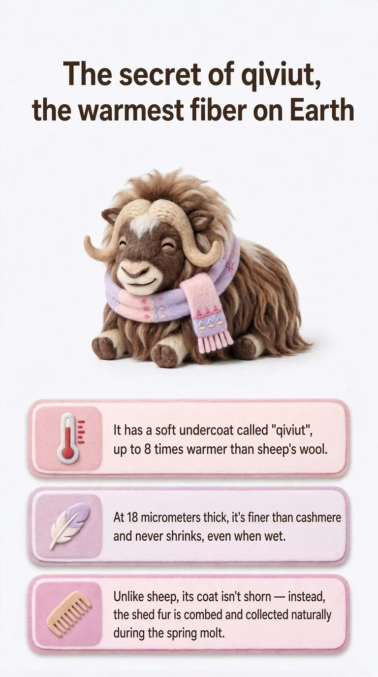 The secret of qiviut, the warmest fiber on Earth
