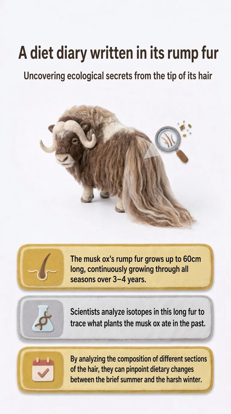 A diet diary written in its rump fur — Uncovering ecological secrets from the tip of its hair