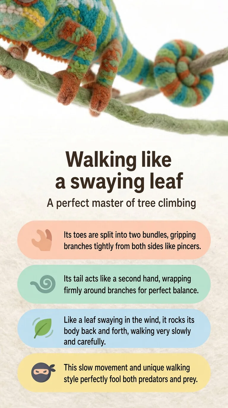 Walking like a swaying leaf — A perfect master of tree climbing