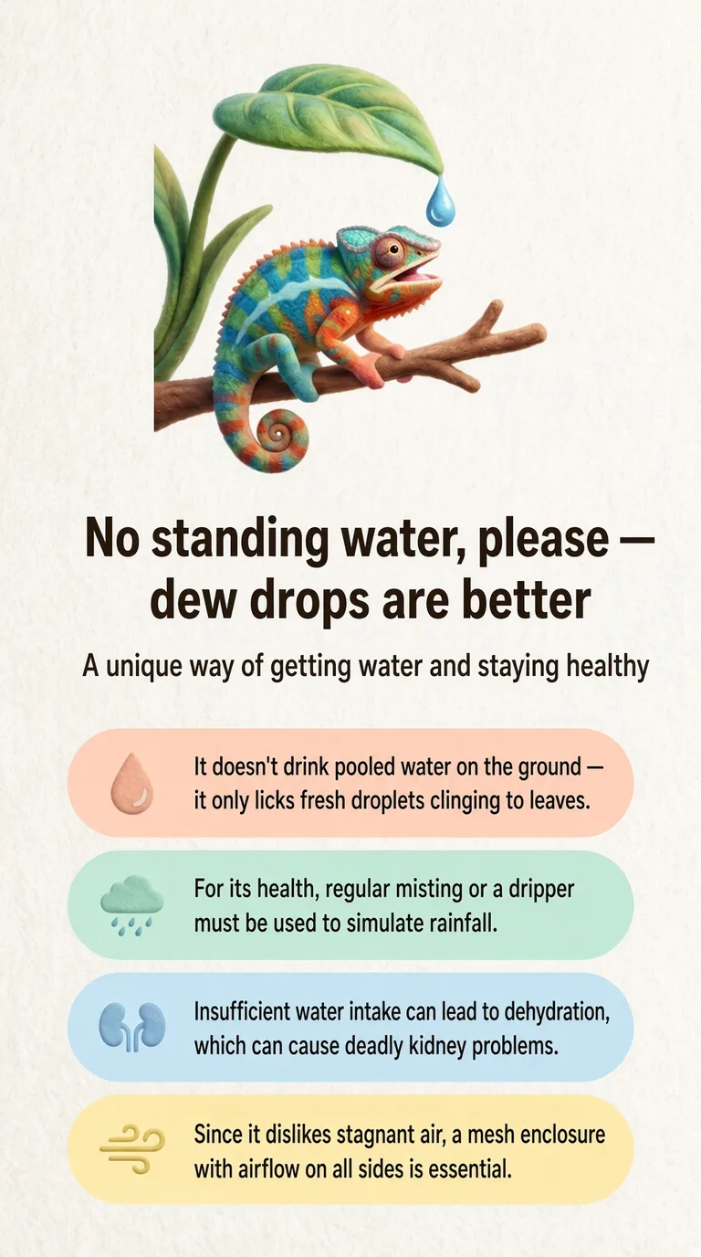 No standing water, please — dew drops are better — A unique way of getting water and staying healthy