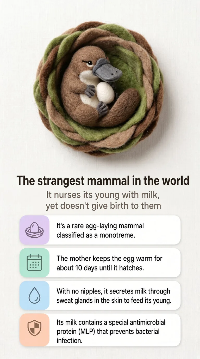The strangest mammal in the world — It nurses its young with milk, yet doesn't give birth to them