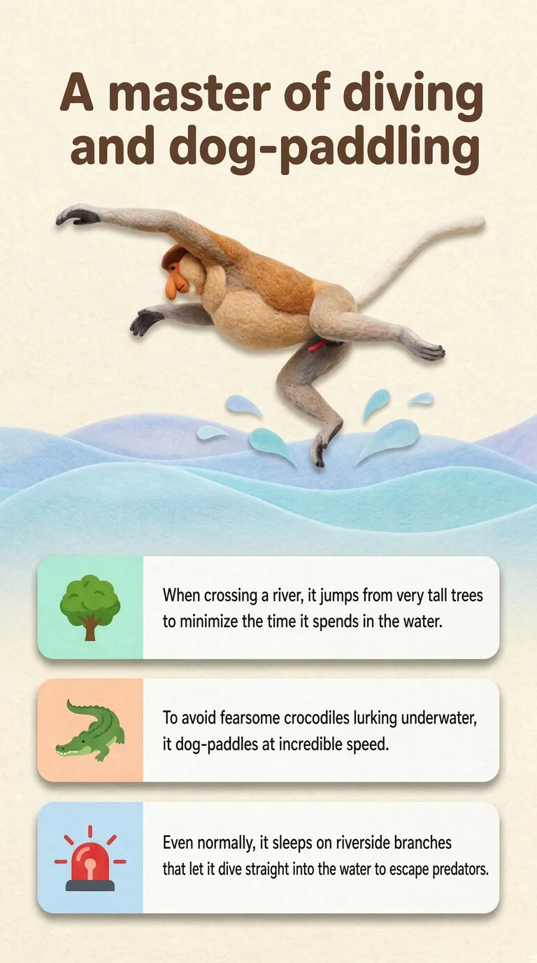 A master of diving and dog-paddling