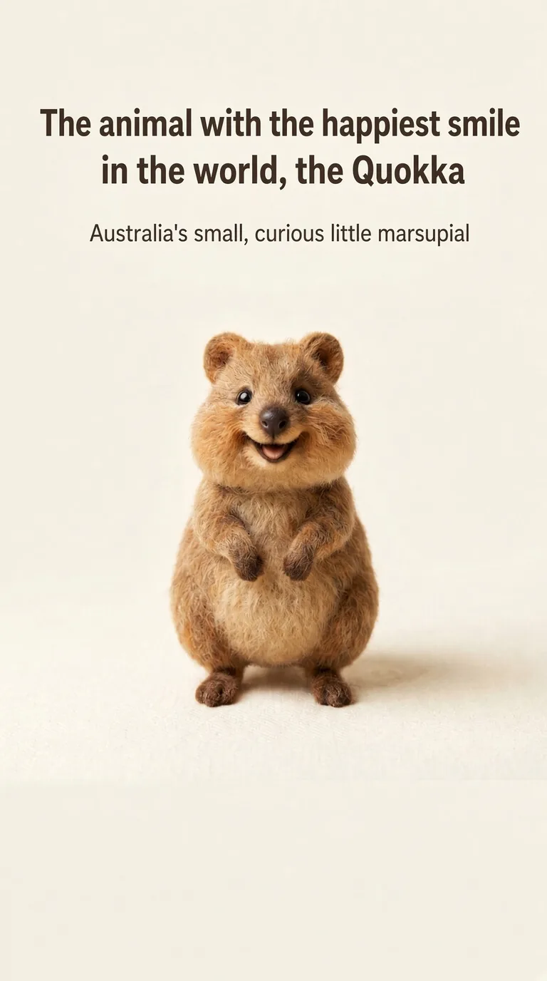 The animal with the happiest smile in the world, the Quokka — Australia's small, curious little marsupial