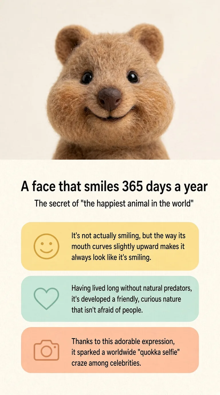 A face that smiles 365 days a year — The secret of "the happiest animal in the world"