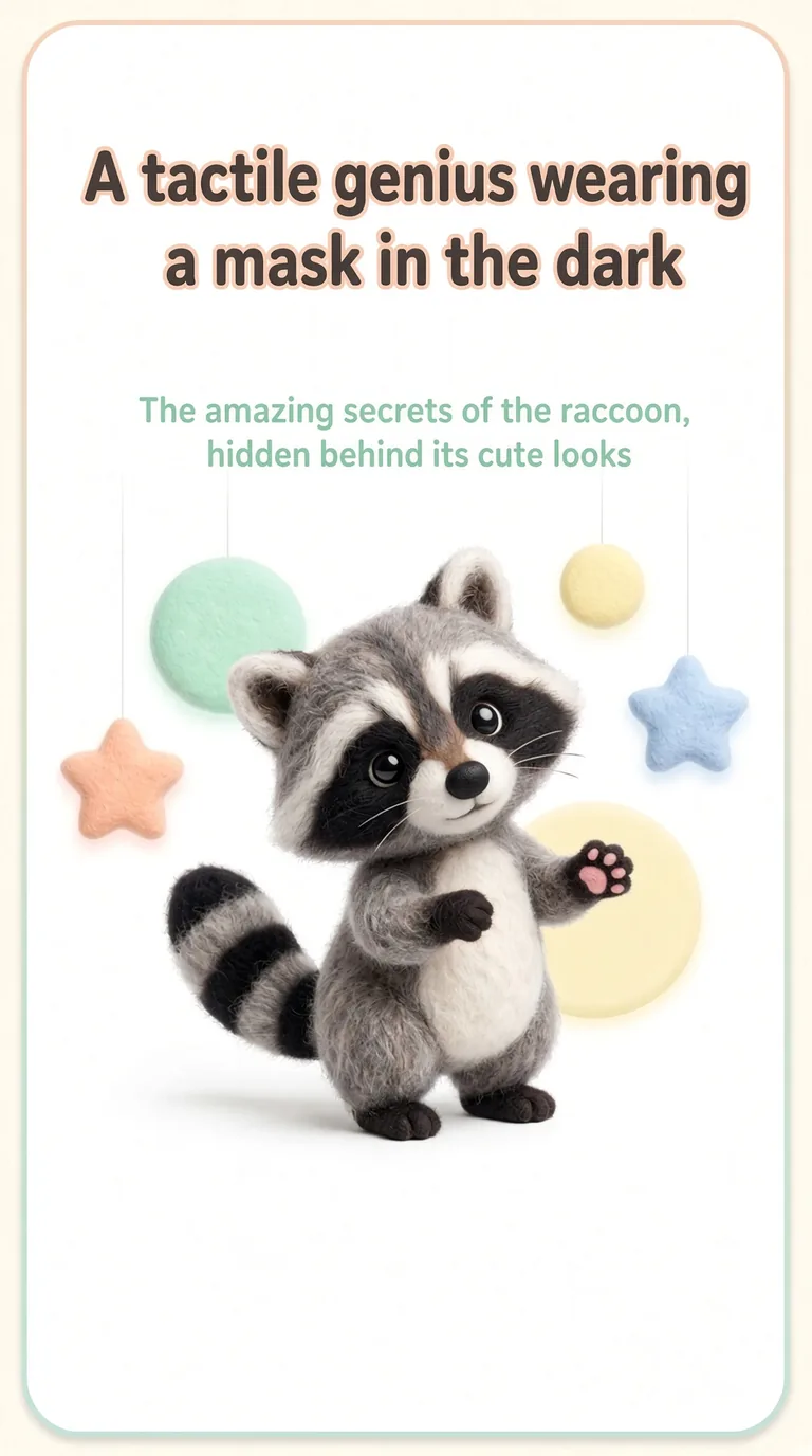 A tactile genius wearing a mask in the dark — The amazing secrets of the raccoon, hidden behind its cute looks