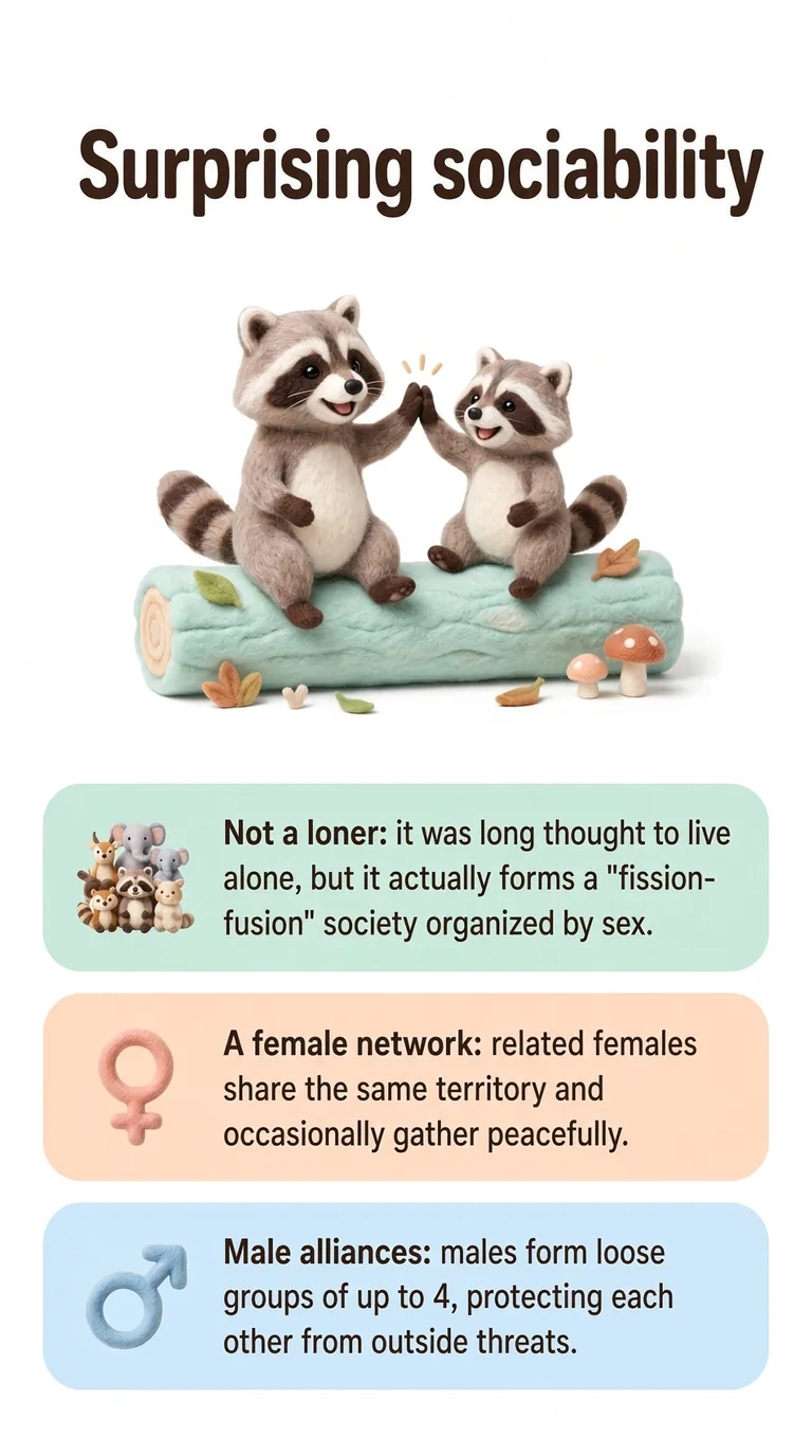 Surprising sociability — Not a loner / A female network / Male alliances
