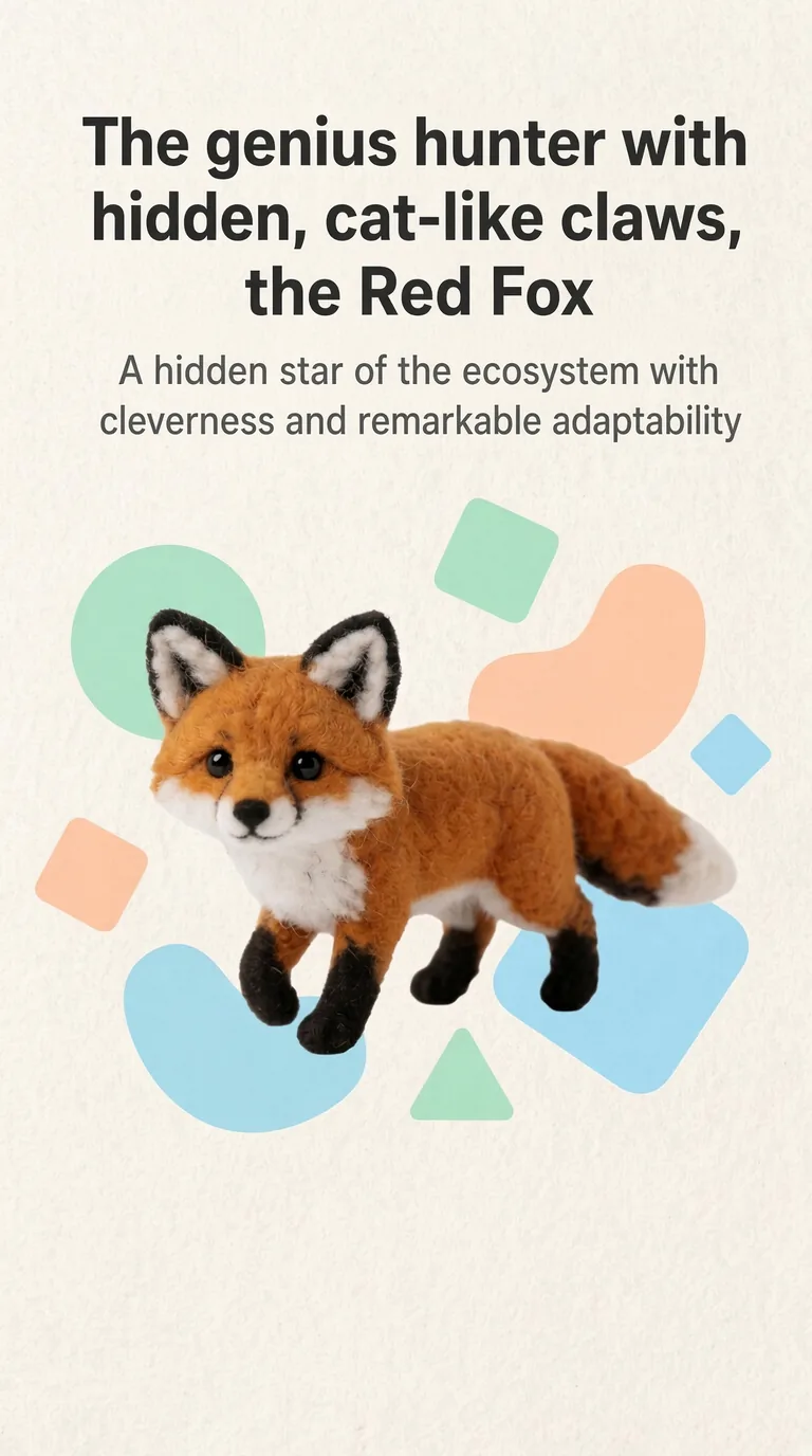 The genius hunter with hidden, cat-like claws, the Red Fox — A hidden star of the ecosystem with cleverness and remarkable adaptability