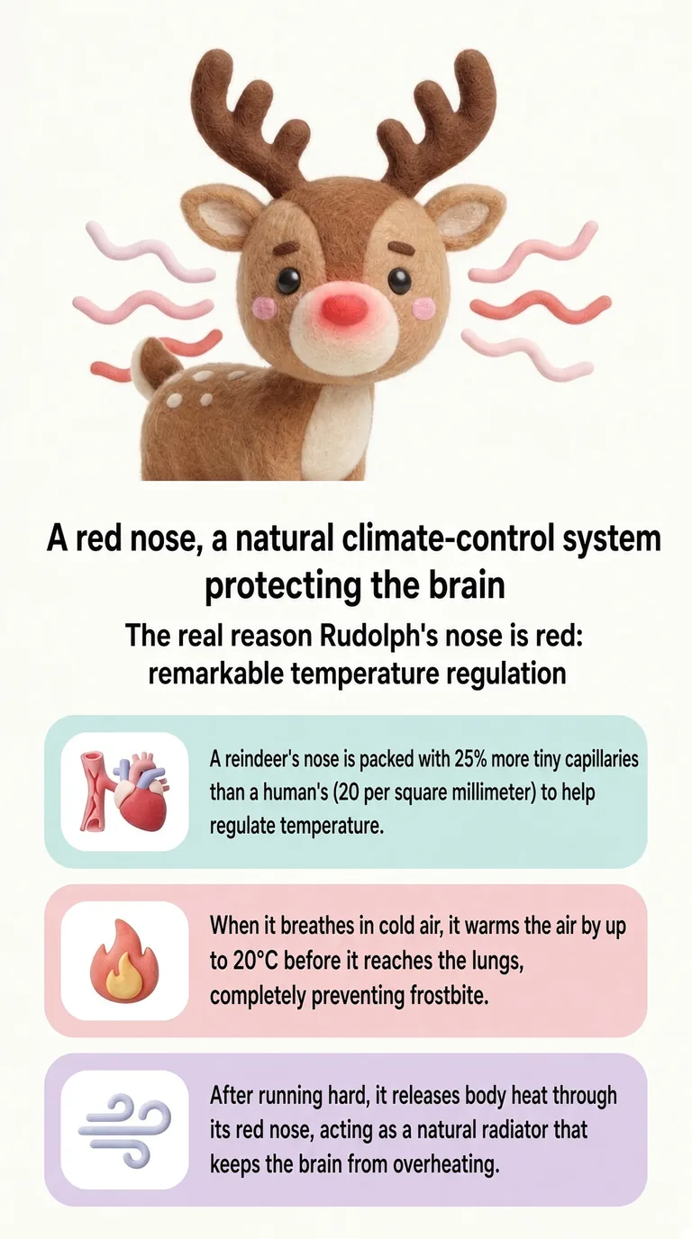 A red nose, a natural climate-control system protecting the brain — The real reason Rudolph's nose is red: remarkable temperature regulation