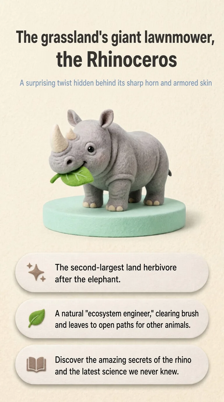 The grassland's giant lawnmower, the Rhinoceros — A surprising twist hidden behind its sharp horn and armored skin