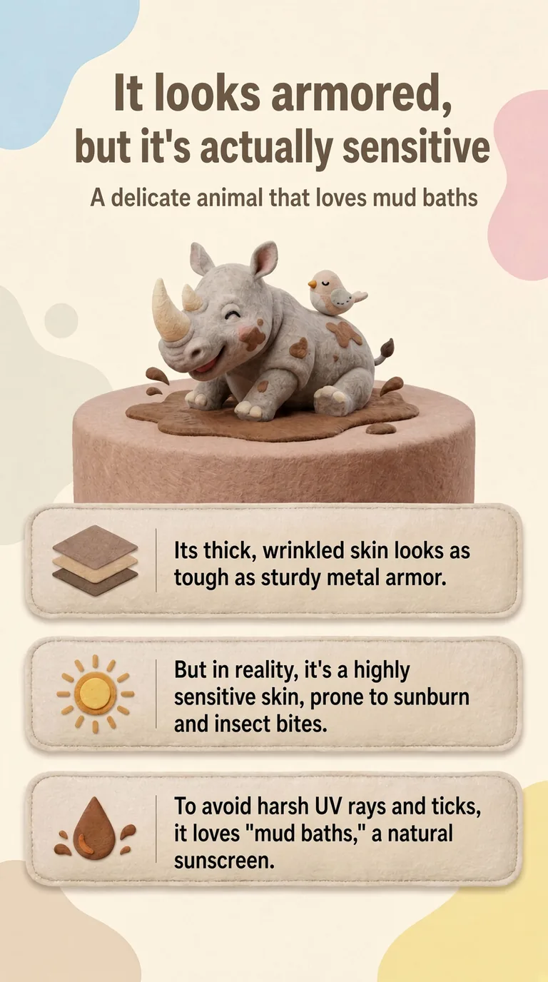 It looks armored, but it's actually sensitive — A delicate animal that loves mud baths