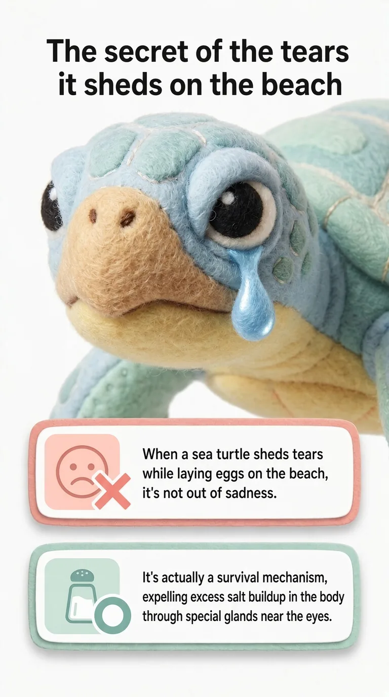 The secret of the tears it sheds on the beach
