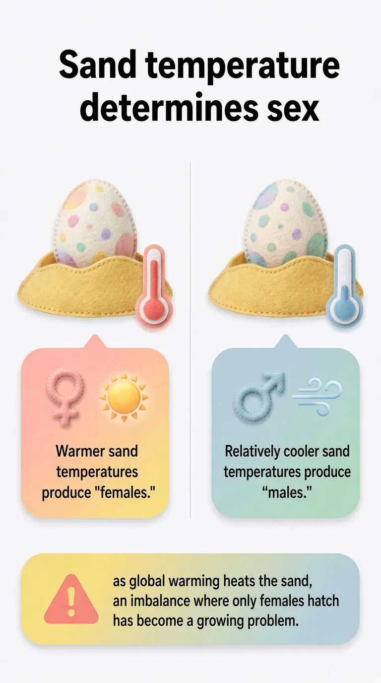 Sand temperature determines sex